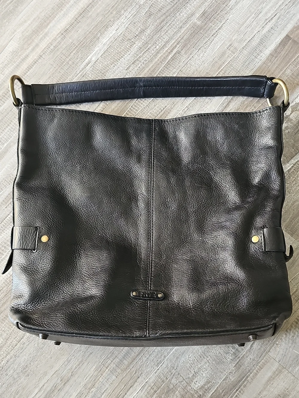 Frye Kayla Knotted Hobo Bag Black Leather Purse RARE Color Shoulder Bag